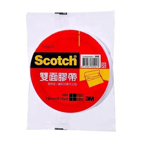 3M Scotch 668雙面膠帶18mm*15Y